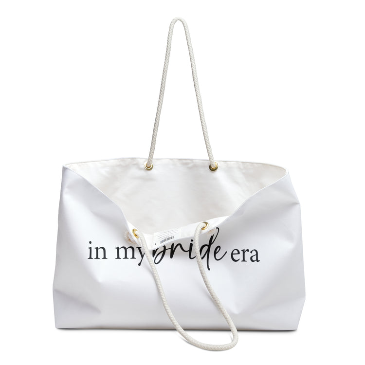 Weekender Bag In my bride era Large Tote Bag Bride Gift Bridal Shower Gift Bride to be gift Wedding Day essentials bag