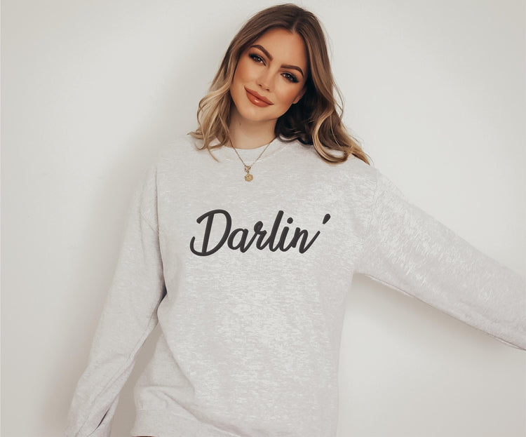 Darlin' Sweatshirt | Darlin' Graphic Sweatshirt | Unisex Heavy Blend™ Crewneck Sweatshirt