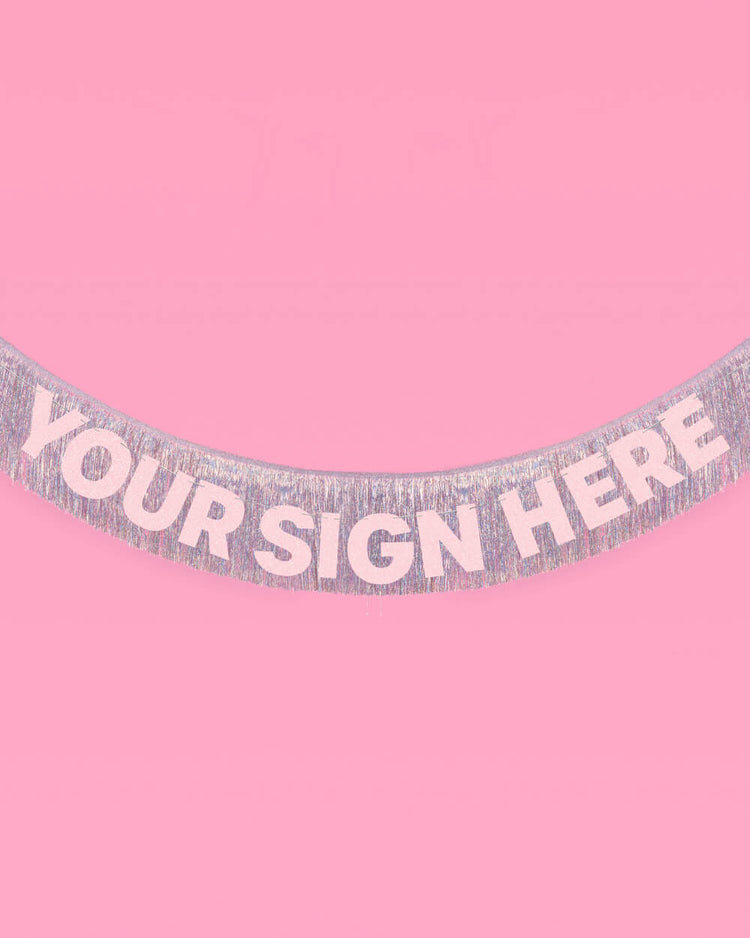 Shimmer Fringe - iridescent banner