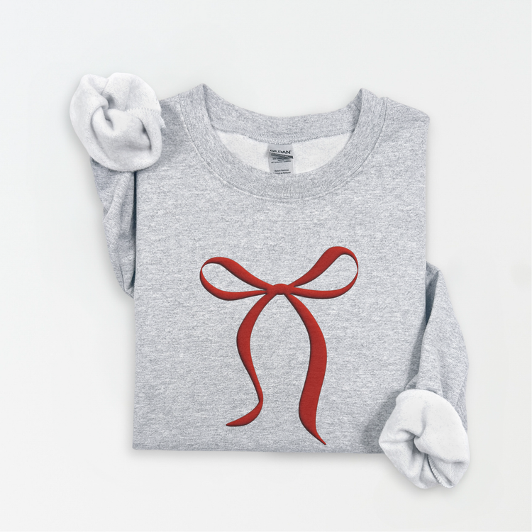 Trendy Bow Puff Sweatshirt | Cute Bow Unisex Crewneck