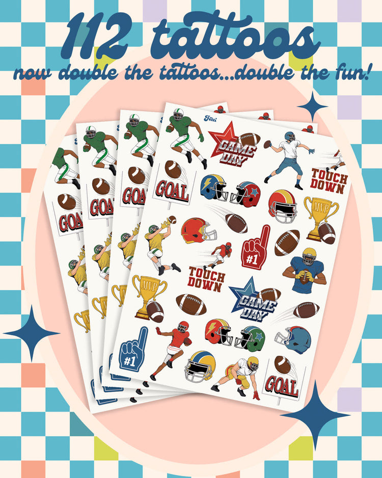 Game Day Tats - 112 temporary tattoos