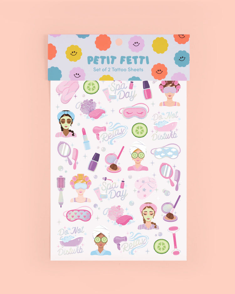 Spa Day Tats - 62 foil temporary tattoos