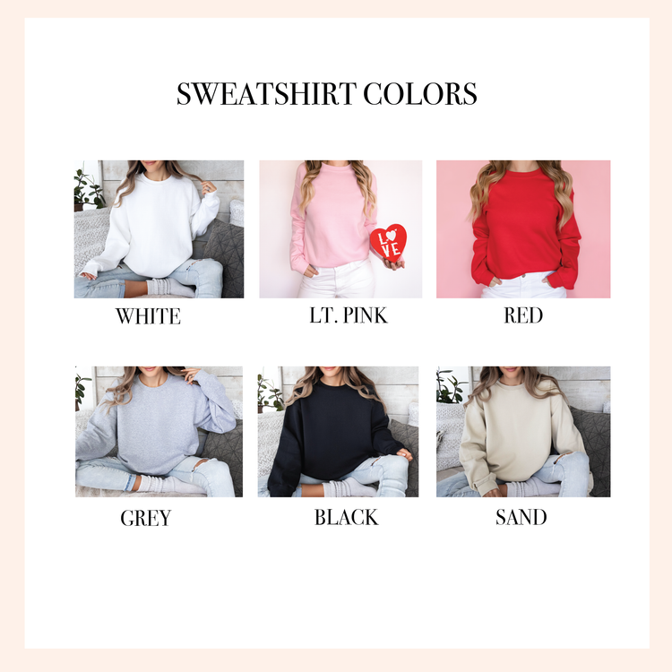 love Sweatshirt Valentine's Sweatshirt love Crewneck Unisex Fleece Pullover Sweatshirt Valentine's Day Women's Sweatshirt Puff Text Embossed