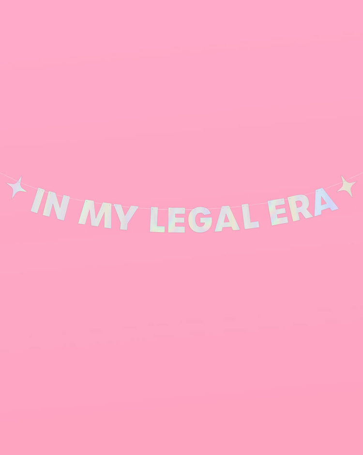 Legal Era Banner - iridescent foil banner