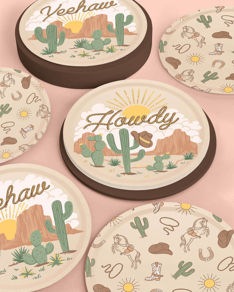 Wild Wild West Plates - 12 paper plates