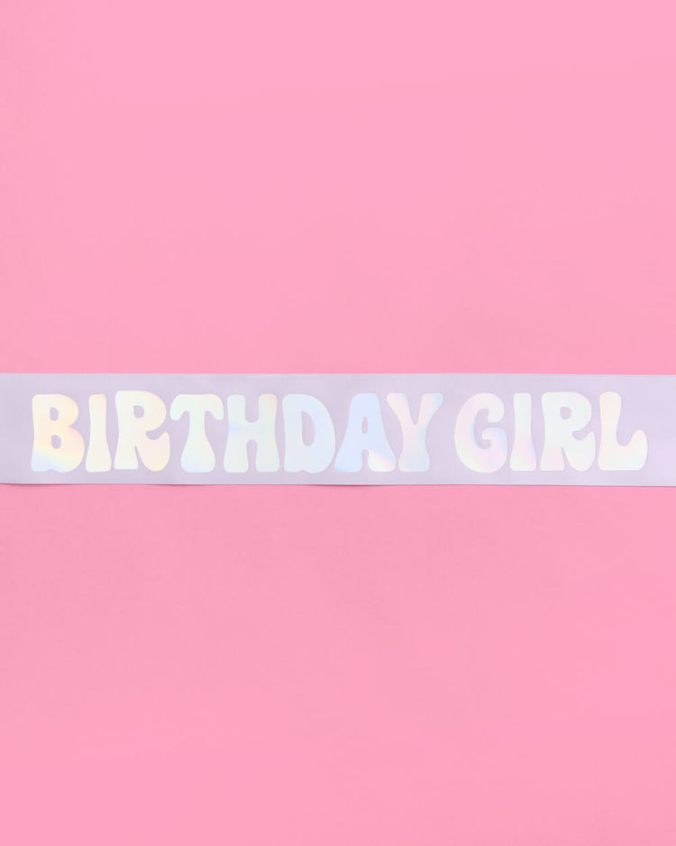 Lavender Haze Sash - purple silk + iridescent foil