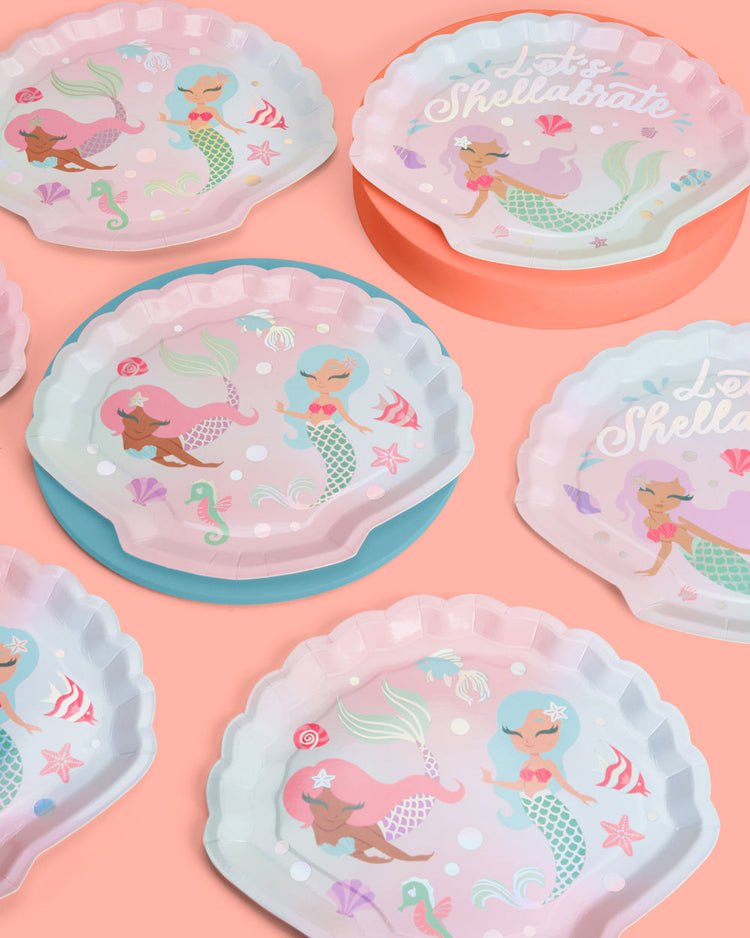 Mermazing Plates - 24 paper plates