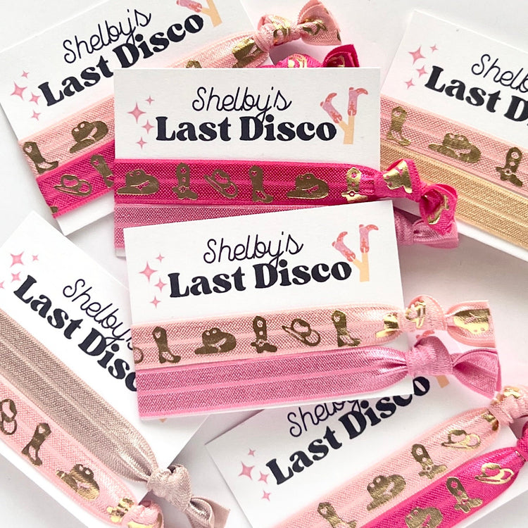 Custom Last Disco Bachelorette Party Favor Personalized Disco Cowgirl favors Disco Party Austin Nashville Texas Scottsdale Bachelorette