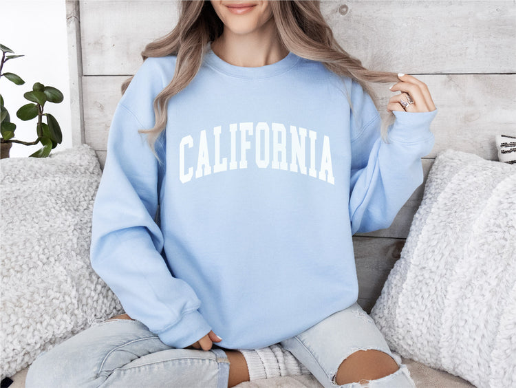 Custom State Puff Embossed Sweatshirt | State Sweatshirt | City Custom Name Sweatshirt