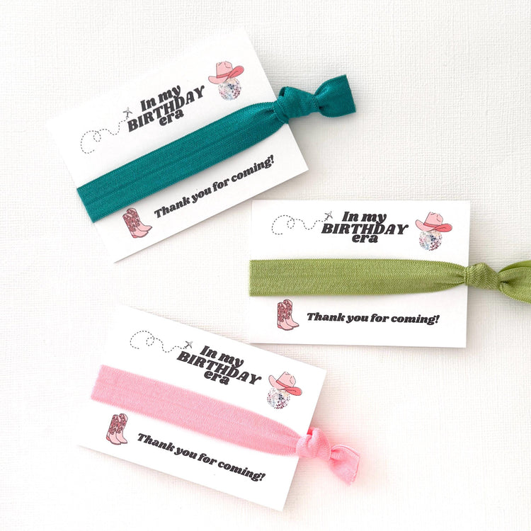 In my BIRTHDAY era | Thank you for coming! party favor gifts kids eras birthday party disco cowgirl birthday girls pink disco party