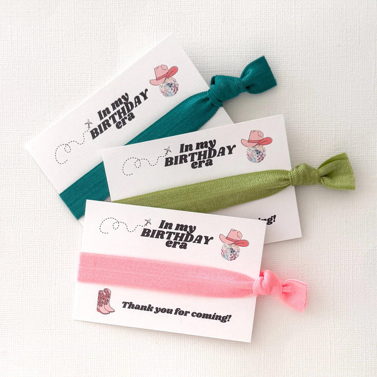 In my BIRTHDAY era | Thank you for coming! party favor gifts kids eras birthday party disco cowgirl birthday girls pink disco party