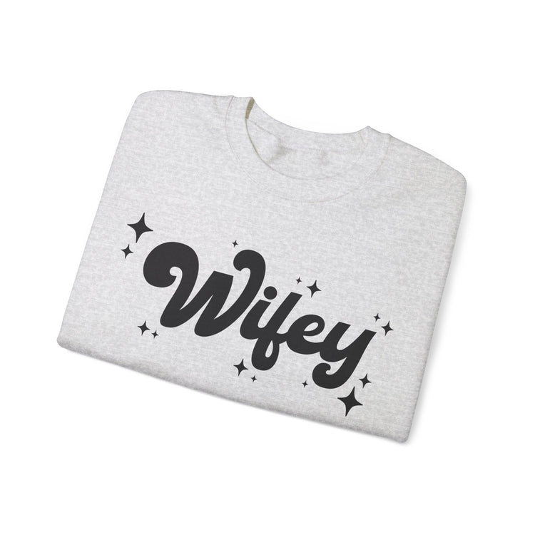 Wifey Sweatshirt Gift for the Bride Wedding gift Honeymoon Gift Gildan 18000 Unisex Wifey Fleece Sweatshirt