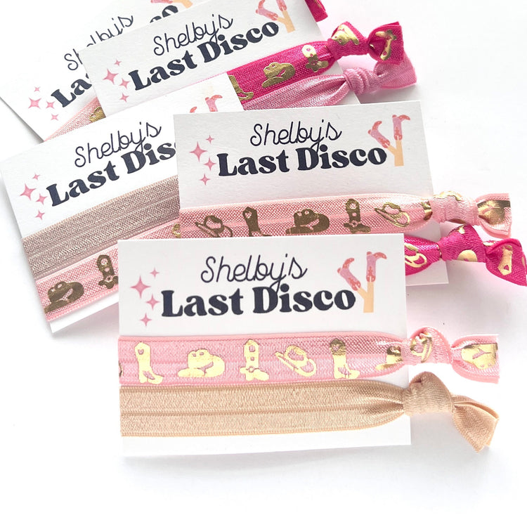 Custom Last Disco Bachelorette Party Favor Personalized Disco Cowgirl favors Disco Party Austin Nashville Texas Scottsdale Bachelorette