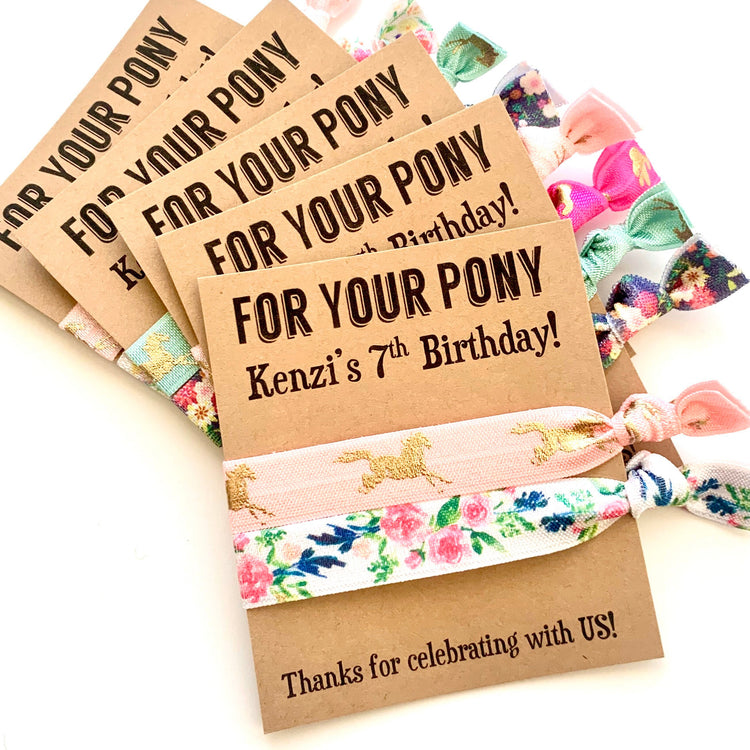 FOR YOUR PONY Girls Birthday Party Favors | Pony Birthday Horse Cowgirl Giddy up | Horse Birthday Pony Party Favors