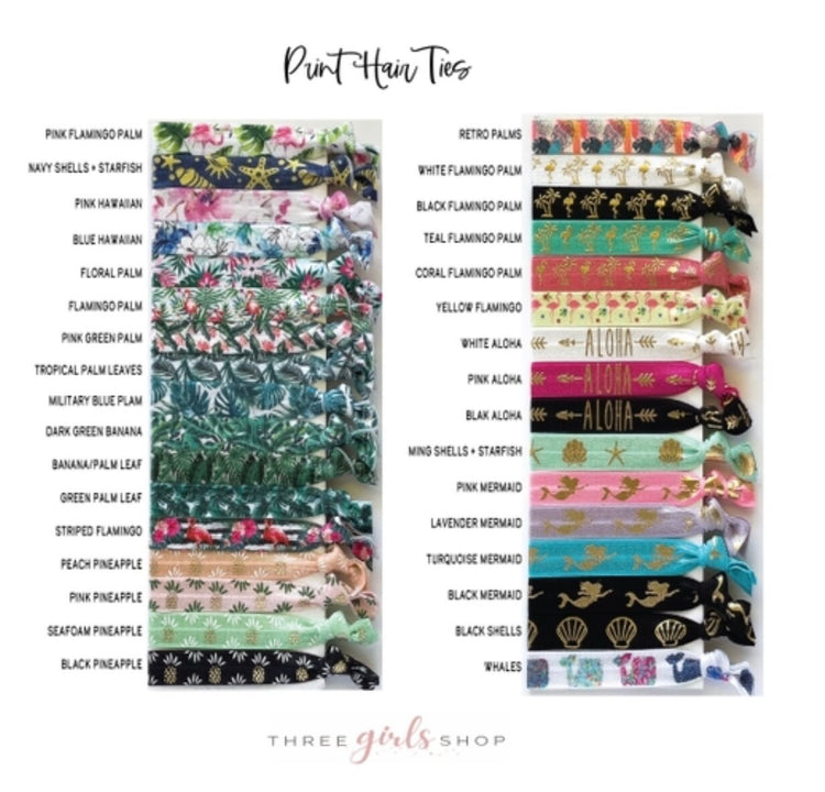 Girls Trip | Beach Hair Don't Care! | Girls Getaway Gifts | Mom's Trip Gifts | Birthday | Bachelorette Hair Tie Gifts | Girls Club Gifts