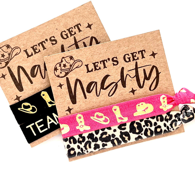 LET's GET Nashty | Nashville Bachelorette | Cowgirl Bach Party | Western Nash Bash Hair Ties | Custom Nash Bash Gifts