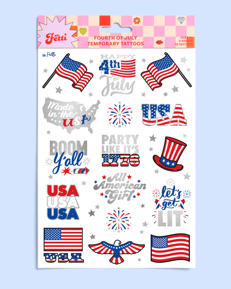Let's Get Lit Tats - 30 foil temporary tattoos