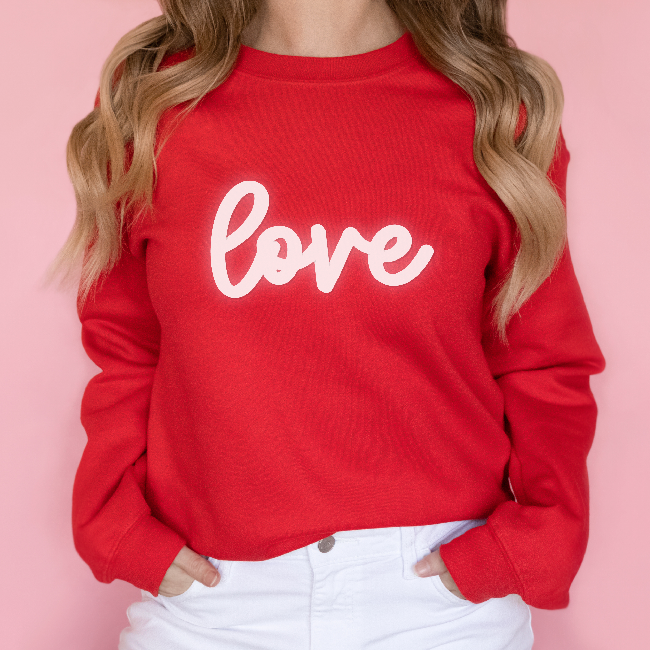 Red love sweatshirt online
