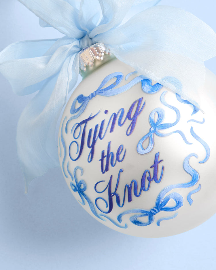 Tying the Knot Ornament - Glass Ball Ornament