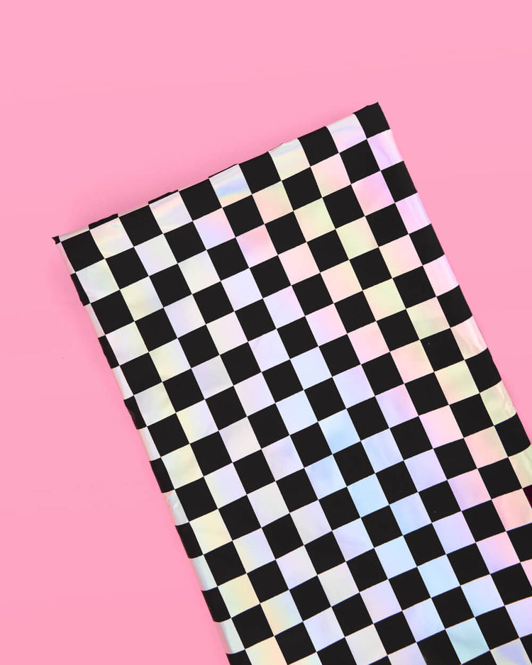 Checked Out Tablecloth - washable table cover