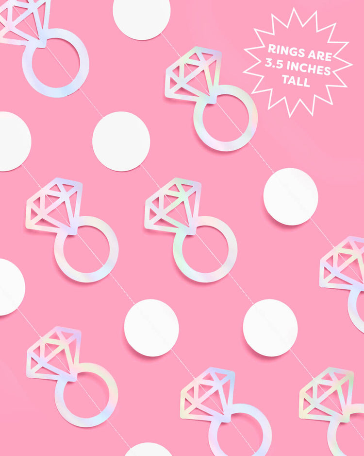 Engaged Era Garland - iridescent foil backdrop