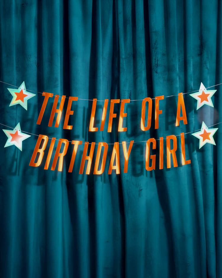 Showgirl Trio - plates, napkins + banner