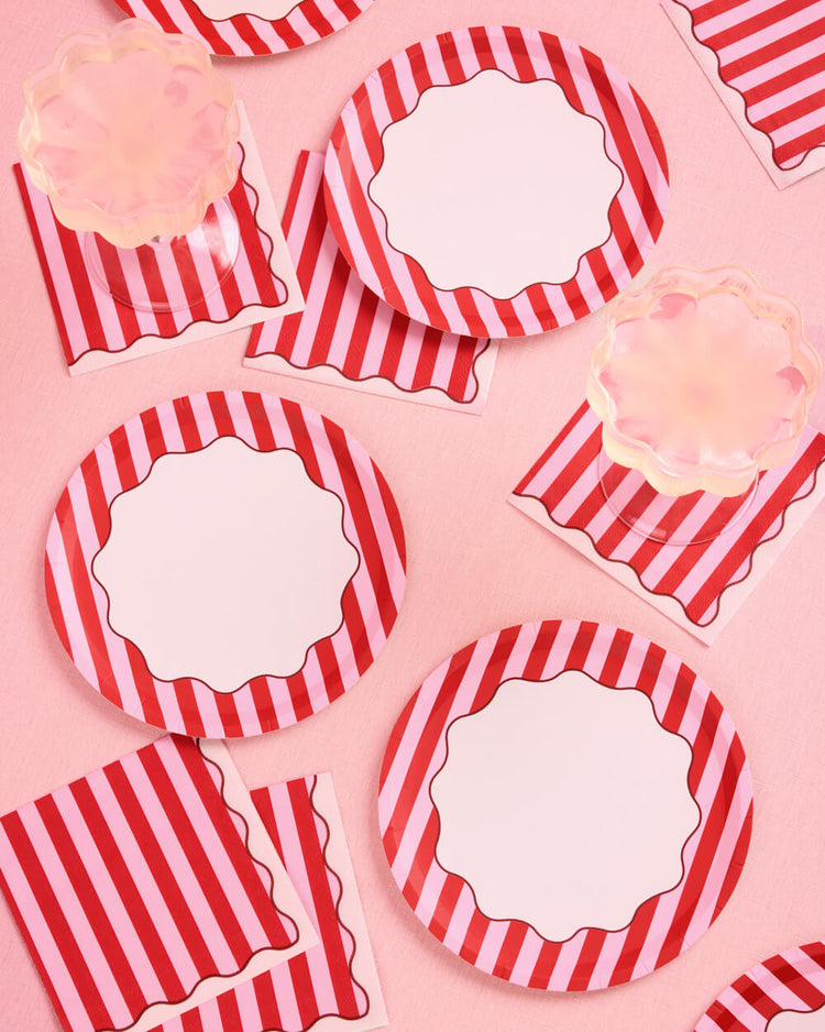 Candy Stripe Plates - 7in Paper Plates