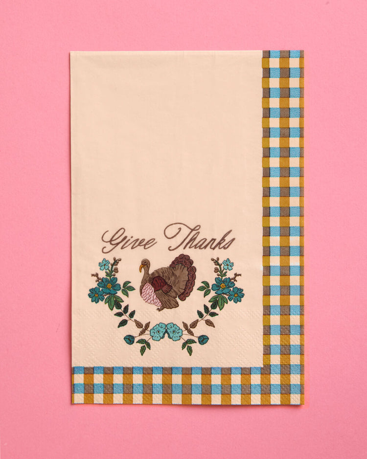 Give Thanks Harvest Napkins - fall themed napkins
