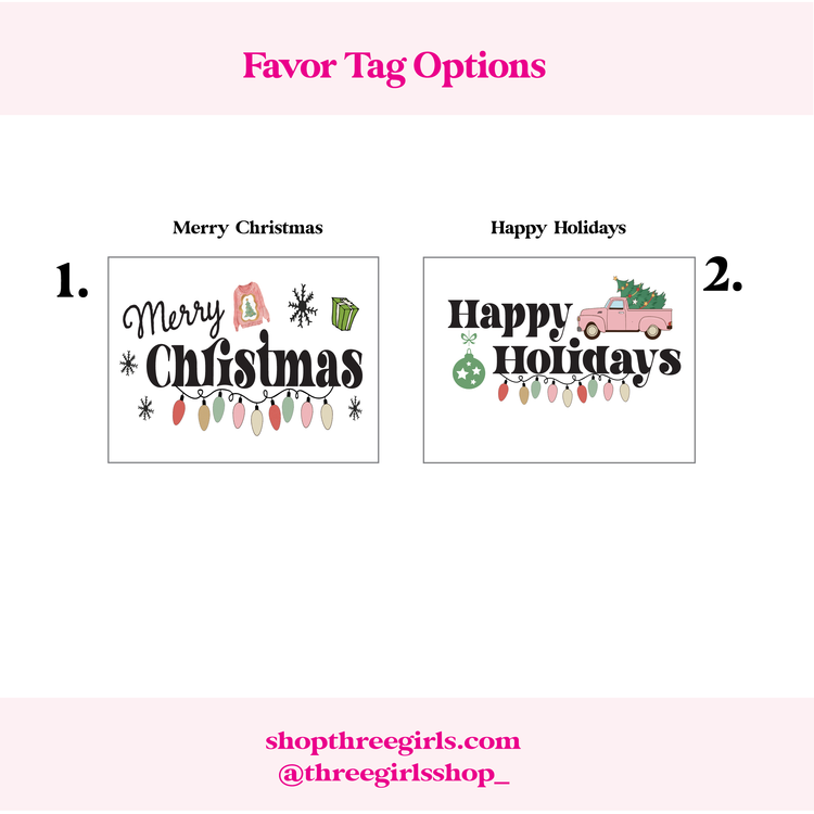 Holiday Satin Scrunchie Set - Merry Christmas | Happy Holidays