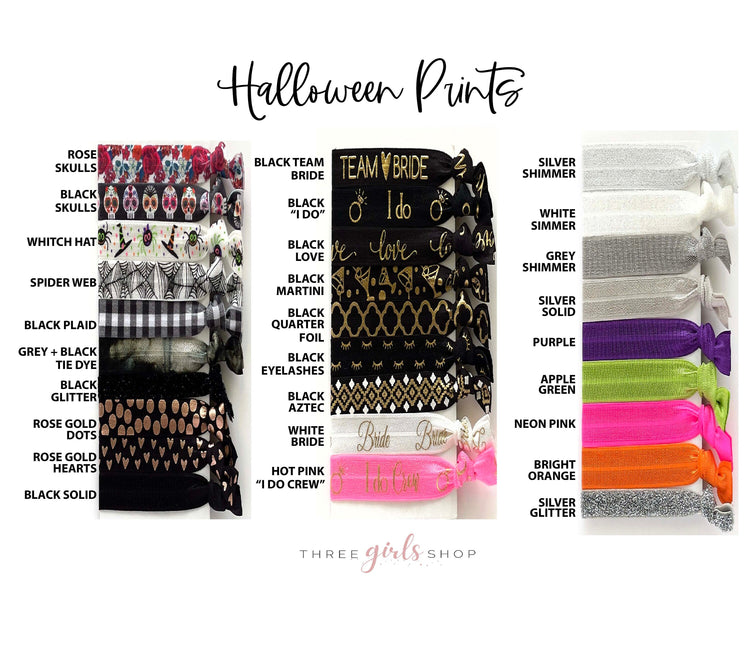 Hey Boo Halloween Hair Tie Favors, Boochelorette, Trick or Treat Halloween party quarantine halloween Halloween Bachelorette Party