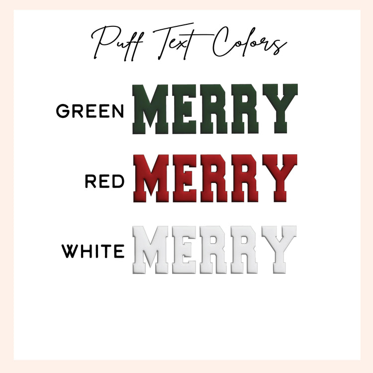 Merry Puff Christmas Sweatshirt - Cozy Red Holiday Unisex Crewneck Sweater