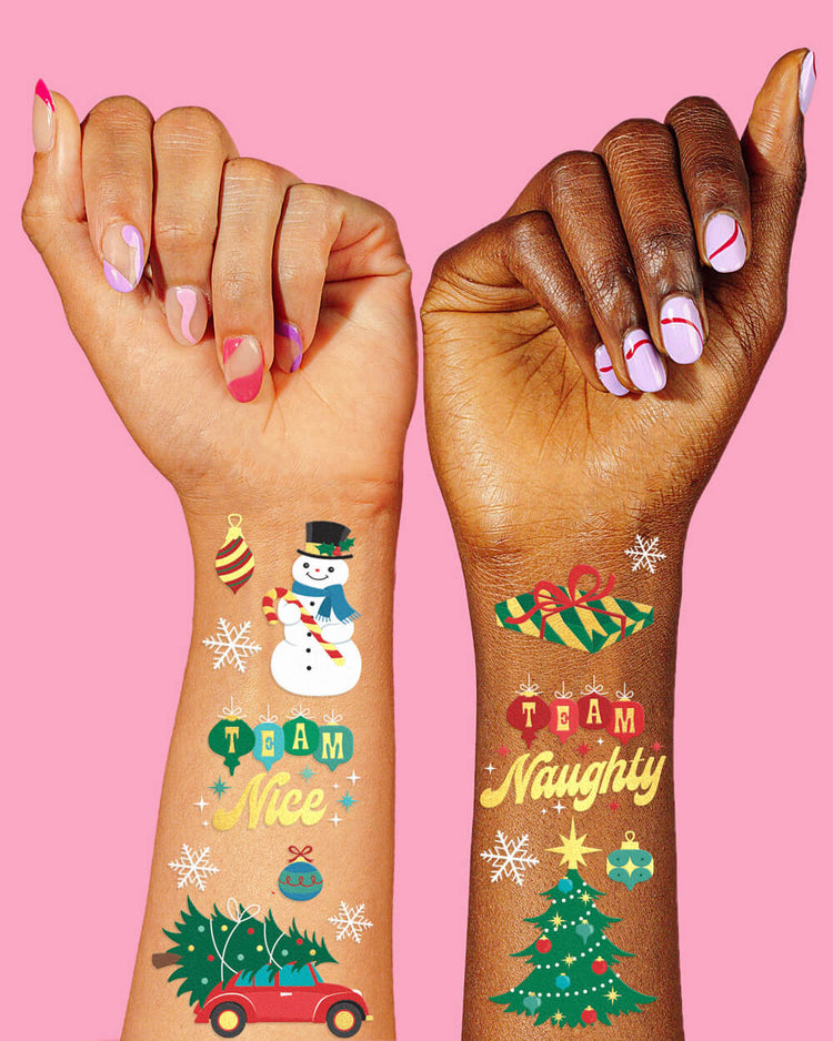 Naughty or Nice Tats - 46 temporary tattoos