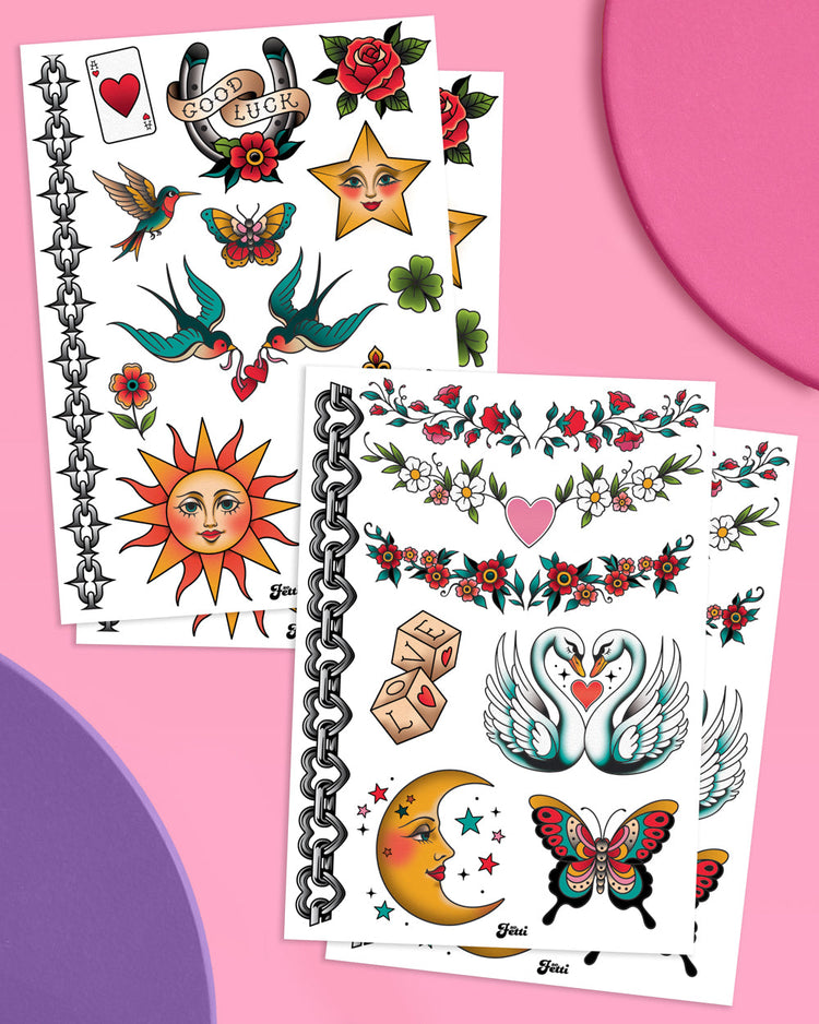 Vintage Tattoos - old school flash tattoo sheets