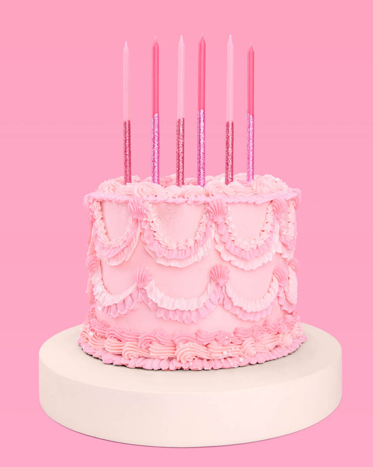 That's Hot Candles - pink glitter candles