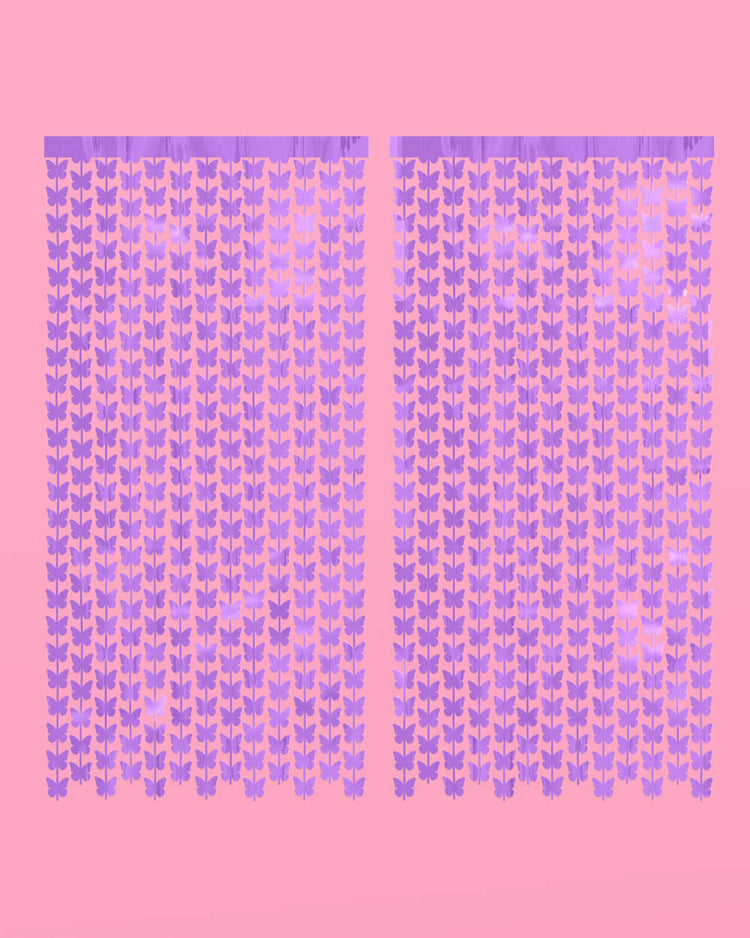 Butterfly Curtain - purple foil curtain