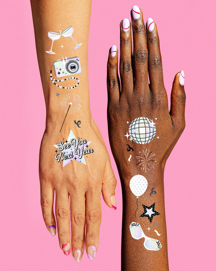 NYE Disco Tats - Temporary Tattoos