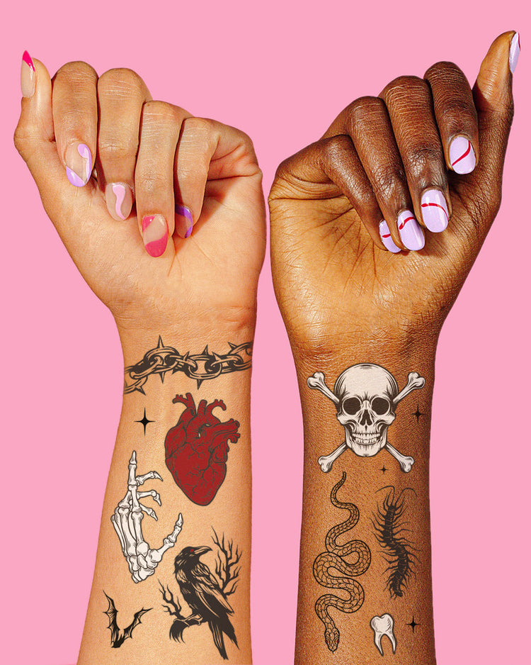Goth Glam Tattoos - 48 temporary tattoos