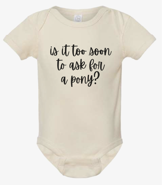 Infant Baby Rib Onesie - is it too soon to ask for a pony?
