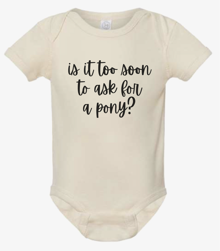 Infant Baby Rib Onesie - is it too soon to ask for a pony?