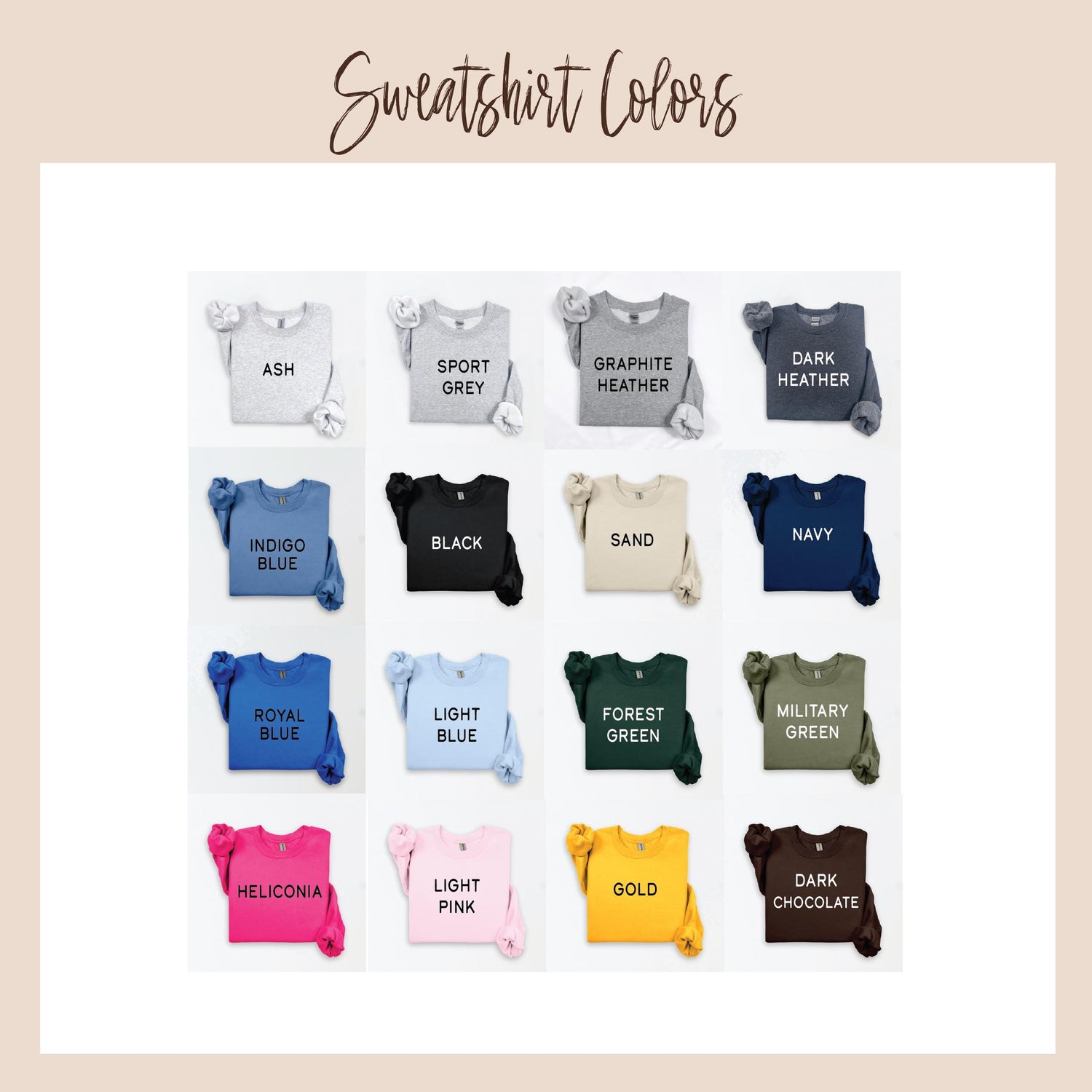 a bunch of sweaters with different colors on them