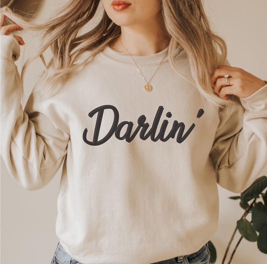 Darlin' Sweatshirt  | Darlin' Graphic Sweatshirt | Unisex Heavy Blend™ Crewneck Sweatshirt