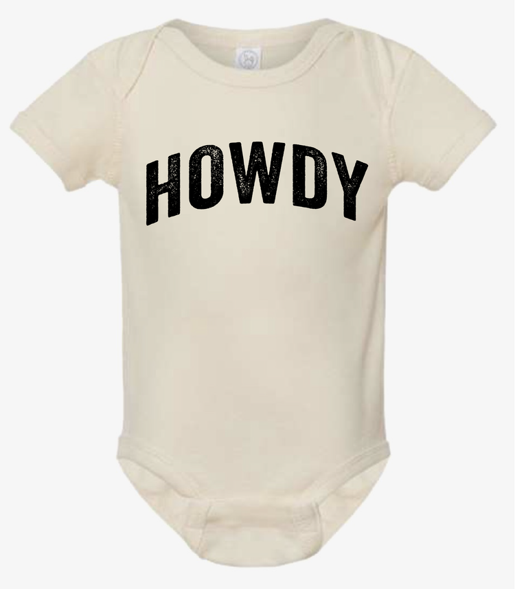Infant Baby Rib Bodysuit - Howdy Cotton Onesie