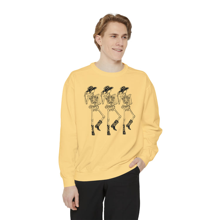 Cowboy Skeleton Halloween Sweatshirt | Halloween Shirt | Vintage Skelton Shirt | Gift for Her Him | Halloween Gift