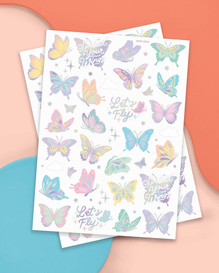 Let's Fly Tats - 70 foil temporary tattoos