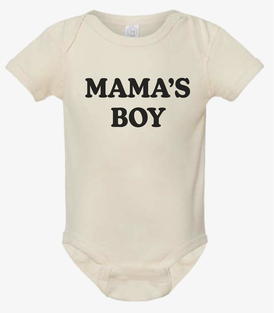 Infant Baby Rib Onesie - Mama's Boy Baby Onesie
