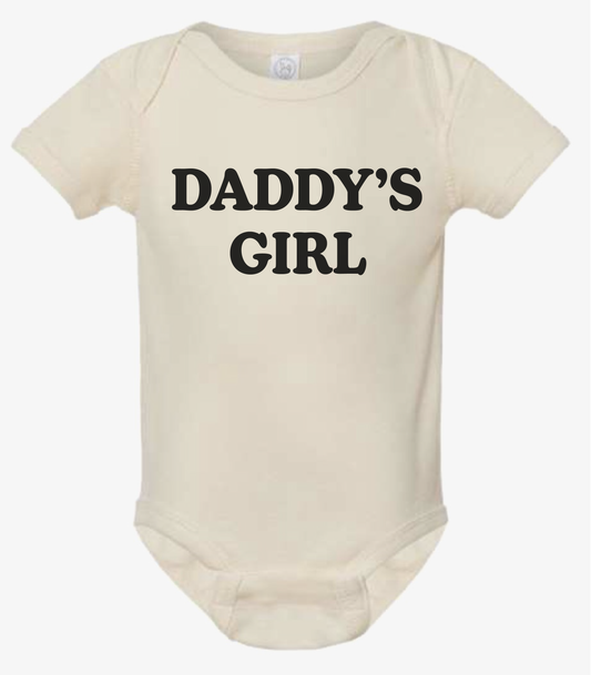 Infant Baby Rib Bodysuit - Daddy's Girl Cotton Onesie 