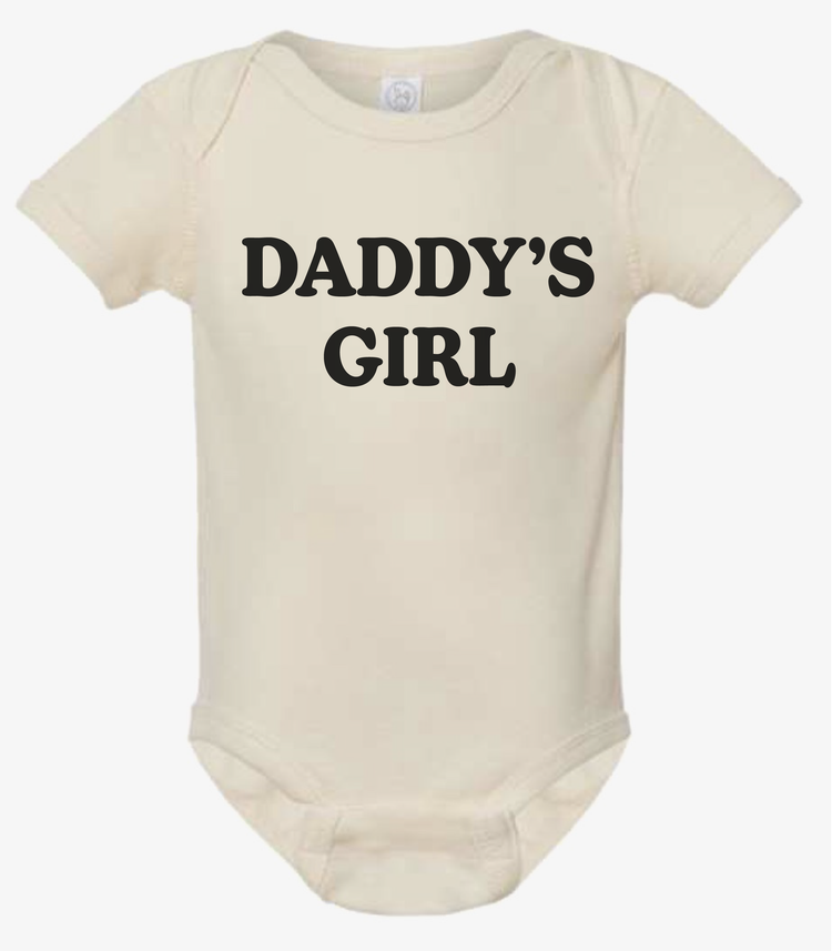 Infant Baby Rib Bodysuit - Daddy's Girl Cotton Onesie 