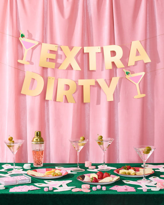 Extra Dirty Banner - gold foil banner