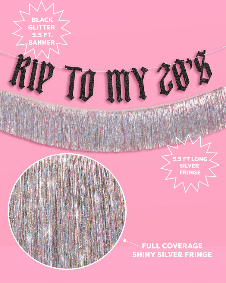 RIP To My 20s Banner - two piece banner