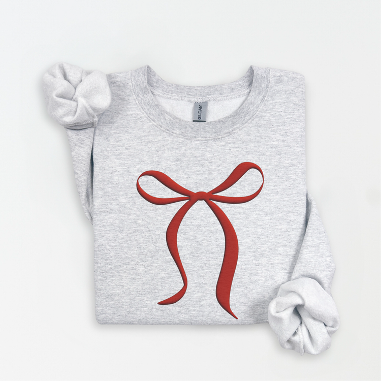 Trendy Bow Puff Sweatshirt | Cute Bow Unisex Crewneck